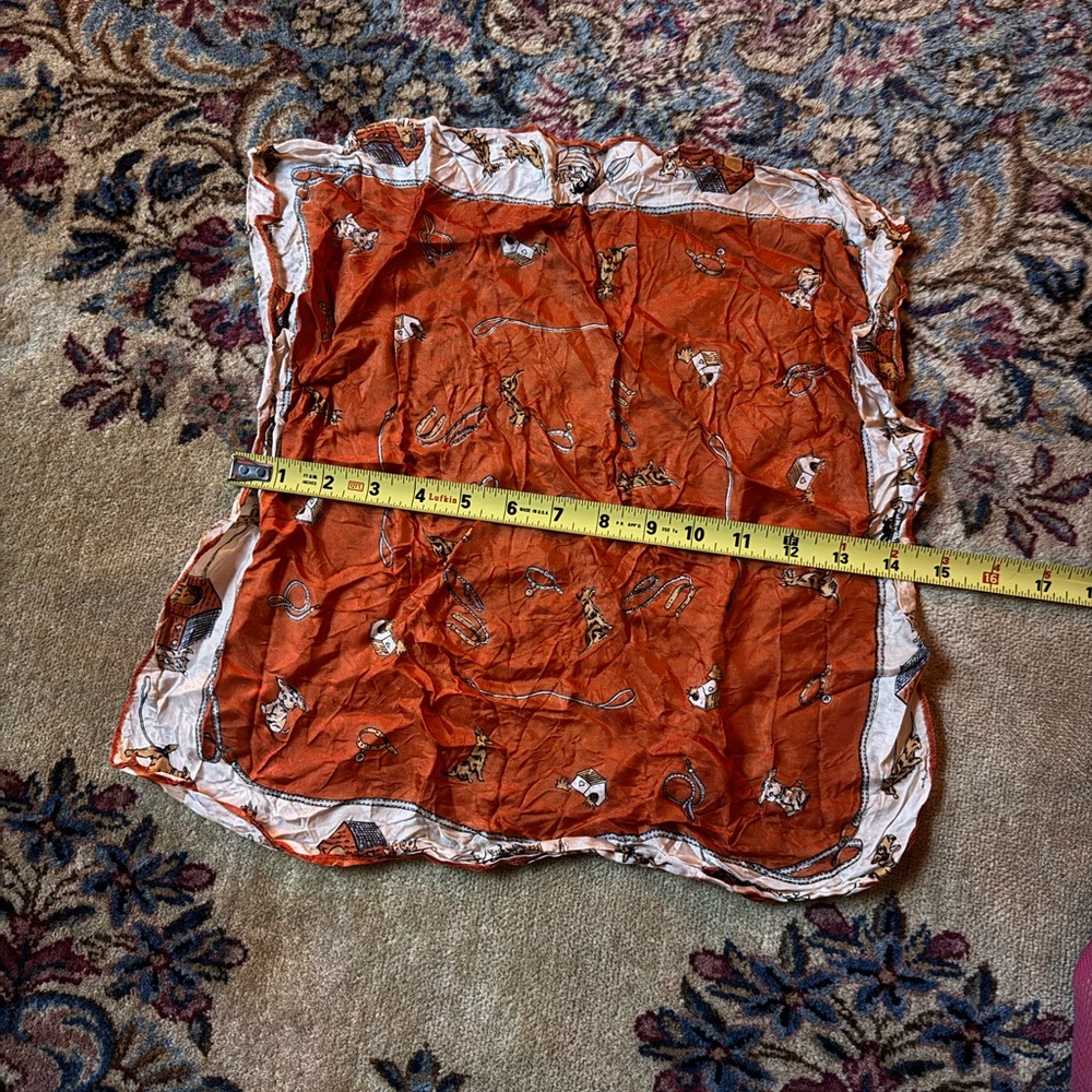 Orange Patterned Scarf